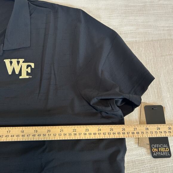 New Nike Dri Fit Wake Forest Men's Polo Shirt Size XL Black Short Sleeve NWT - Picture 4 of 7